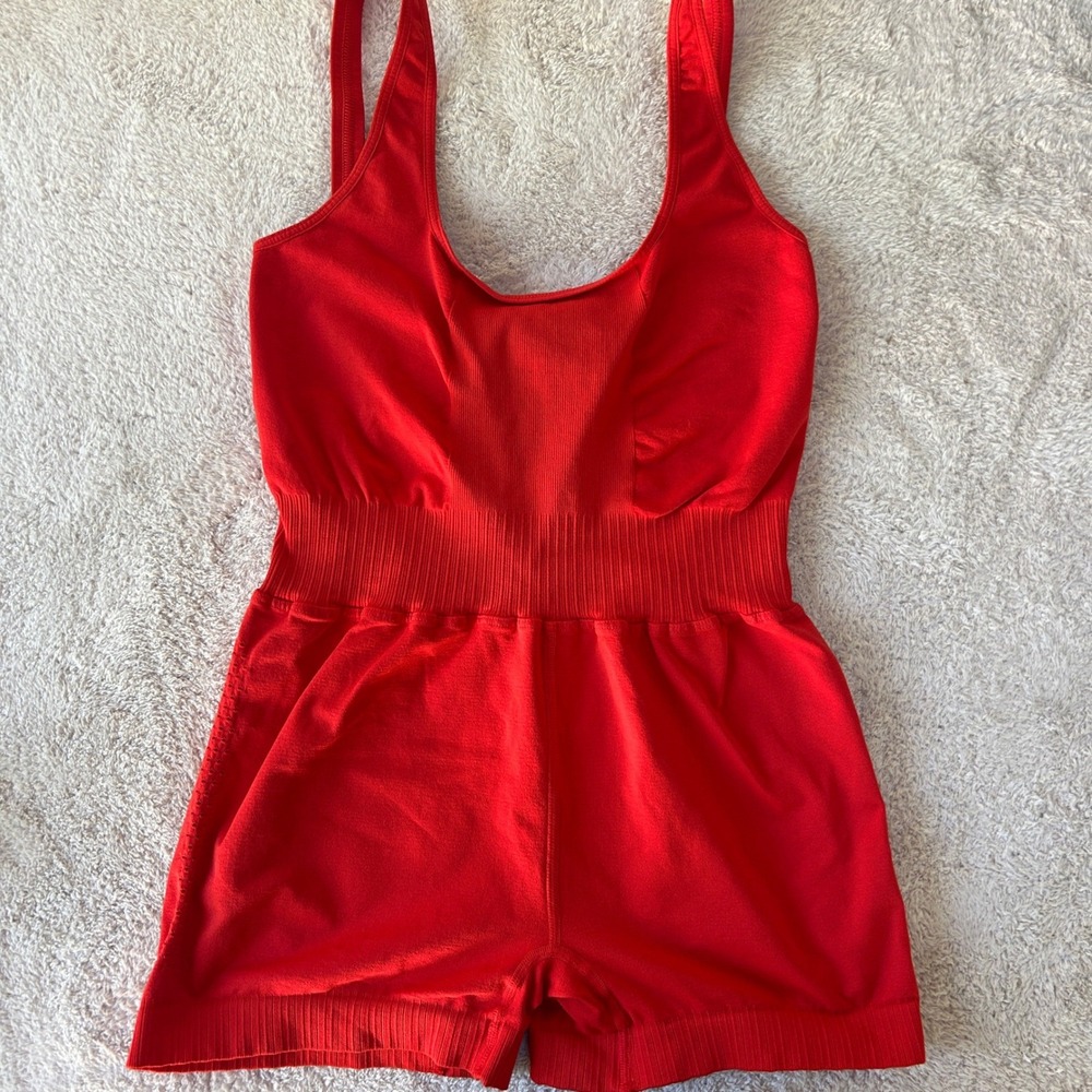 FP Movement by Free People Red Seamless Romper